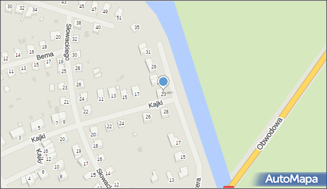Giżycko, Orlicz-Dreszera Gustawa, gen., 23, mapa Giżycko