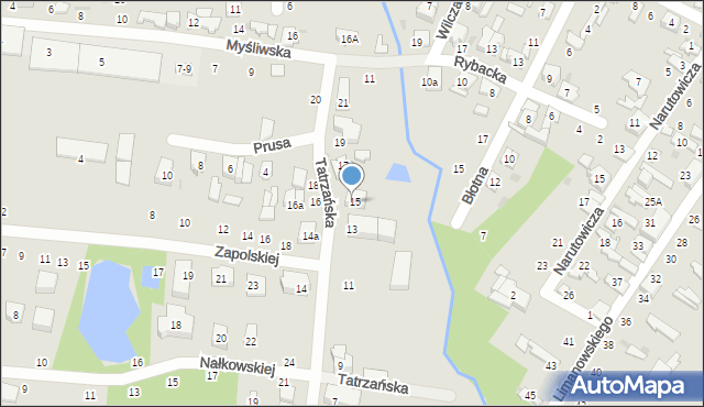 Głowno, Ordona Juliusza, 17A, mapa Głowno