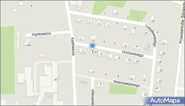 Głuchołazy, Ornowskiego Stanisława, 3, mapa Głuchołazy