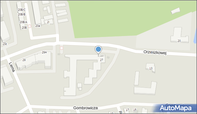 Gniezno, Orzeszkowej Elizy, 27, mapa Gniezna