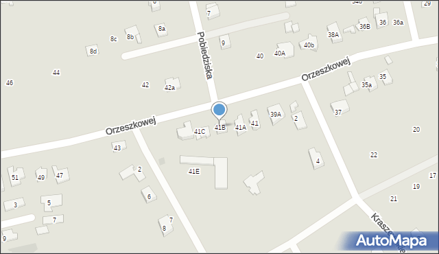 Gniezno, Orzeszkowej Elizy, 41B, mapa Gniezna