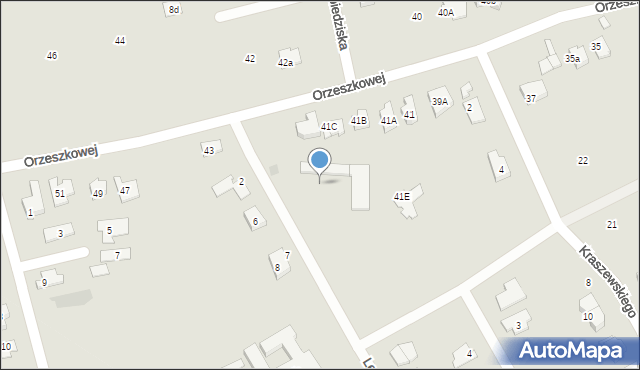 Gniezno, Orzeszkowej Elizy, 41E, mapa Gniezna