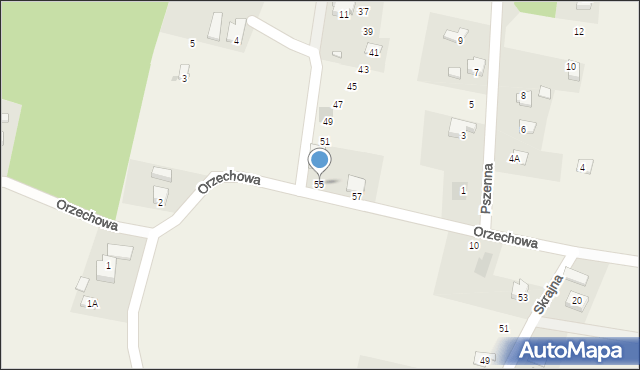 Goleszów, Orzechowa, 55, mapa Goleszów