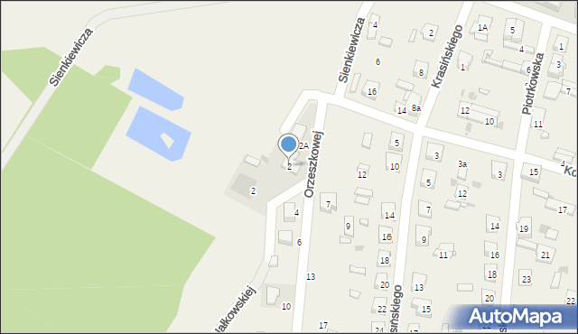 Gomunice, Orzeszkowej Elizy, 2, mapa Gomunice