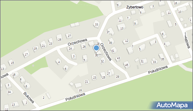 Gościcino, Orzechowa, 30, mapa Gościcino