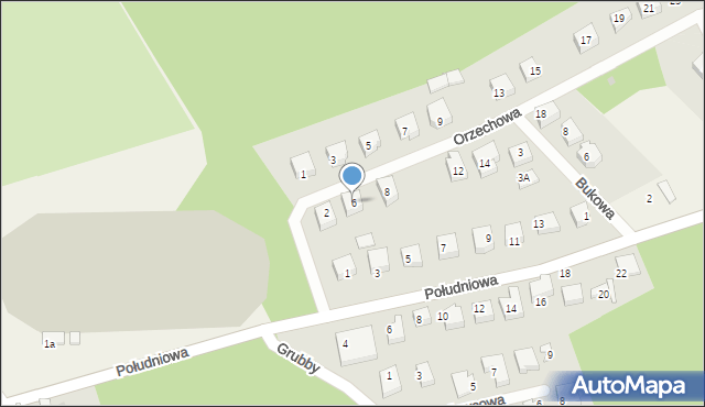 Gościcino, Orzechowa, 6, mapa Gościcino