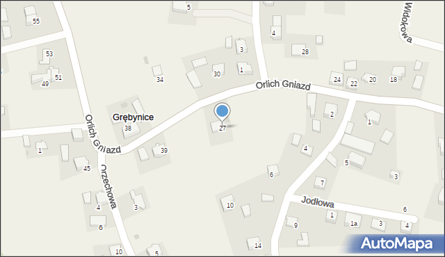 Grębynice, Orlich Gniazd, 27, mapa Grębynice