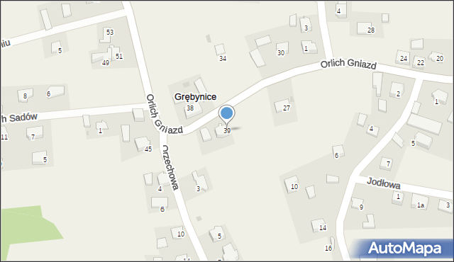 Grębynice, Orlich Gniazd, 39, mapa Grębynice