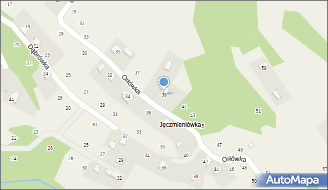 Izdebnik, Orłówka, 39, mapa Izdebnik