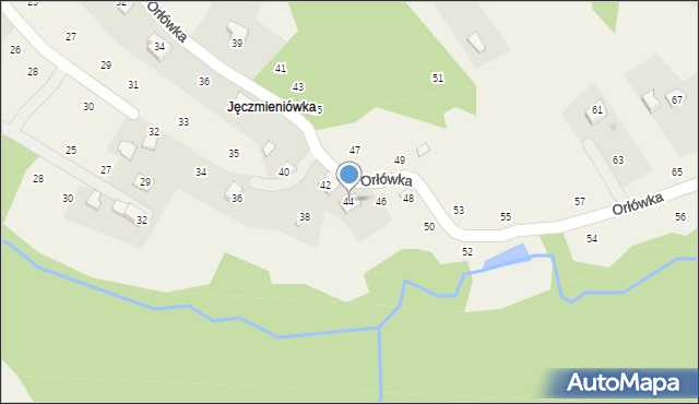 Izdebnik, Orłówka, 44, mapa Izdebnik