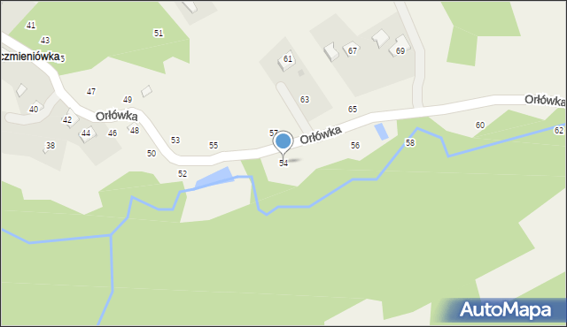 Izdebnik, Orłówka, 54, mapa Izdebnik