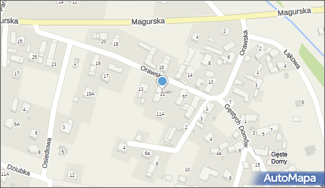 Jabłonka, Orawska, 11, mapa Jabłonka