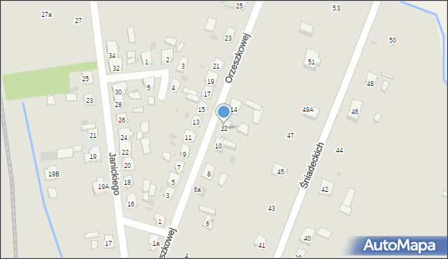 Janowiec Wielkopolski, Orzeszkowej Elizy, 12, mapa Janowiec Wielkopolski