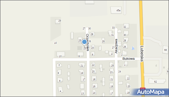 Kąkolewnica, Orzechowa, 23, mapa Kąkolewnica