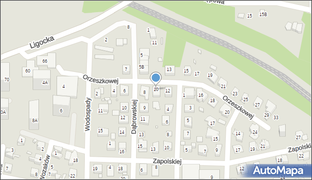 Katowice, Orzeszkowej Elizy, 10, mapa Katowic