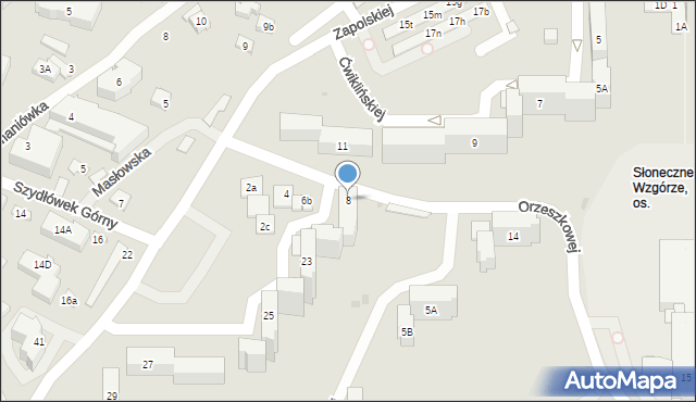 Kielce, Orzeszkowej Elizy, 8, mapa Kielc