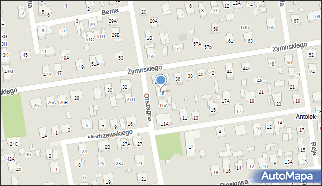 Kobyłka, Orszagha Antoniego, 16, mapa Kobyłka