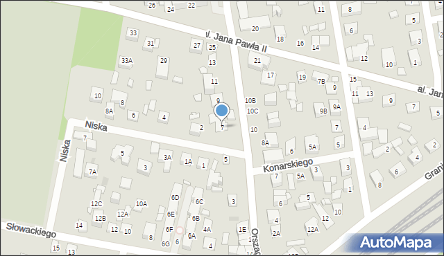 Kobyłka, Orszagha Antoniego, 7, mapa Kobyłka