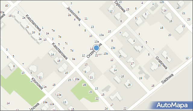 Kobylniki, Orzechowa, 11, mapa Kobylniki