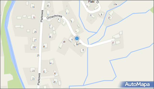 Kocierz Moszczanicki, Orzechowa, 6a, mapa Kocierz Moszczanicki
