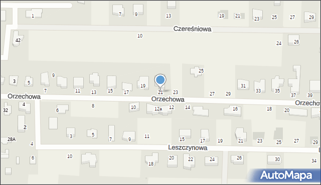 Koczargi Stare, Orzechowa, 21, mapa Koczargi Stare