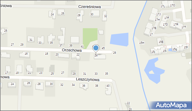 Koczargi Stare, Orzechowa, 24, mapa Koczargi Stare