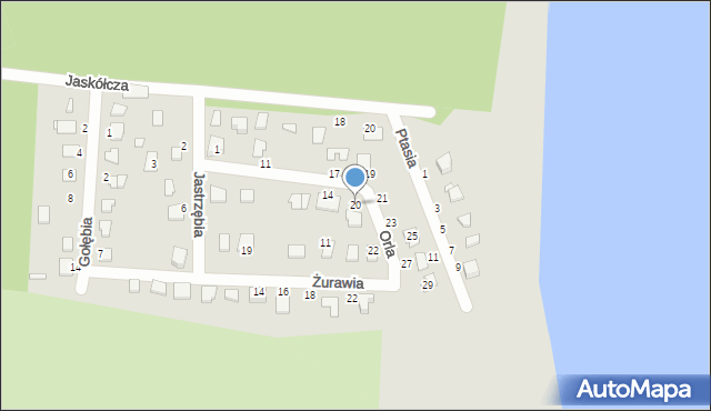 Koronowo, Orla, 20, mapa Koronowo