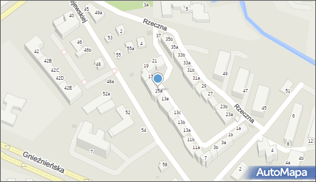 Koszalin, Orla, 15a, mapa Koszalina