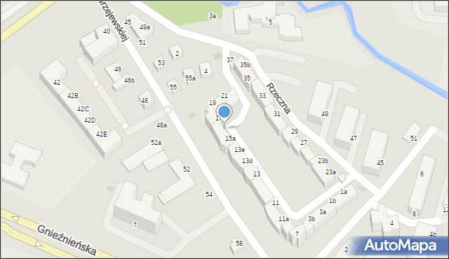 Koszalin, Orla, 15b, mapa Koszalina