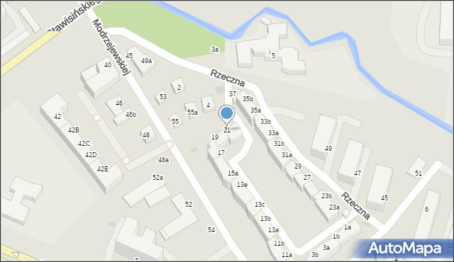 Koszalin, Orla, 21, mapa Koszalina