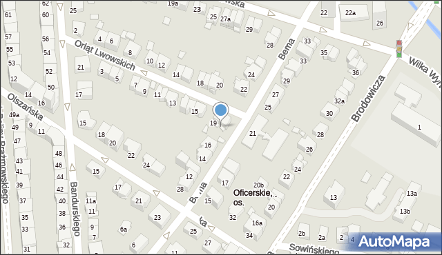 Kraków, Orląt Lwowskich, 21, mapa Krakowa