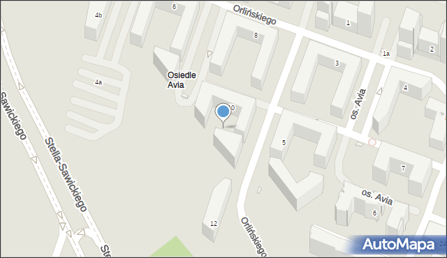 Kraków, Orlińskiego Bolesława, 10f, mapa Krakowa