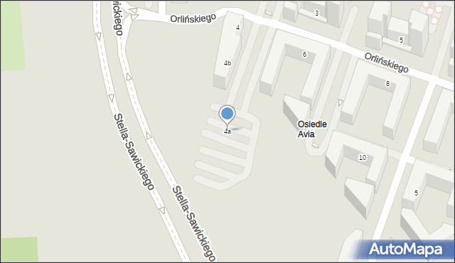 Kraków, Orlińskiego Bolesława, 4a, mapa Krakowa