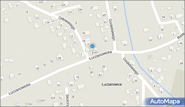 Kraków, Orłowskiego Aleksandra, 2, mapa Krakowa