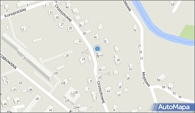 Krosno, Orzeszkowej Elizy, 28, mapa Krosna