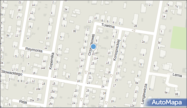 Krotoszyn, Orzeszkowej Elizy, 11, mapa Krotoszyna