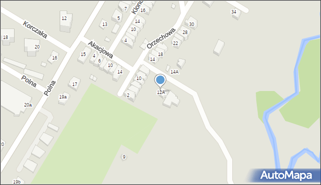 Kwidzyn, Orzechowa, 12A, mapa Kwidzyn