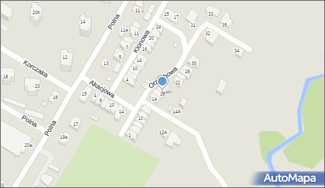 Kwidzyn, Orzechowa, 18, mapa Kwidzyn