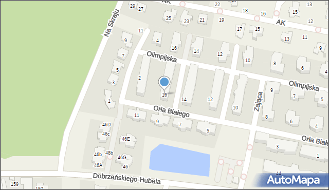 Latchorzew, Orła Białego, 16, mapa Latchorzew
