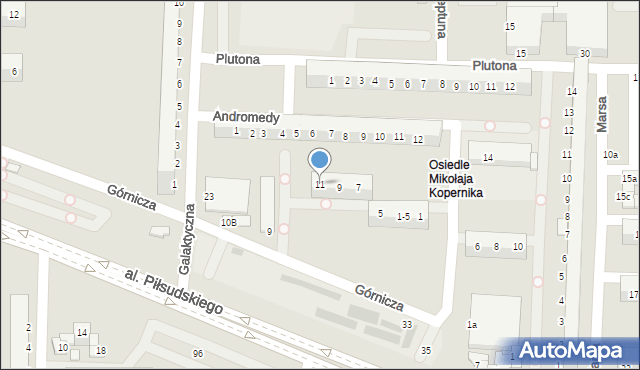 Legnica, Orbitalna, 11, mapa Legnicy