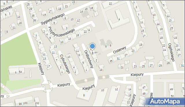 Leszno, Ordonówny Hanki, 6, mapa Leszno