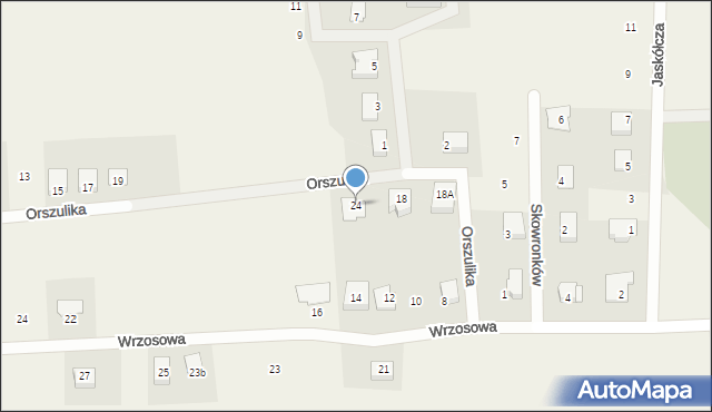 Lublewo Gdańskie, Orszulika Józefa, ks. prof., 24, mapa Lublewo Gdańskie