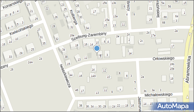 Lublin, Orłowskiego Aleksandra, 7, mapa Lublina