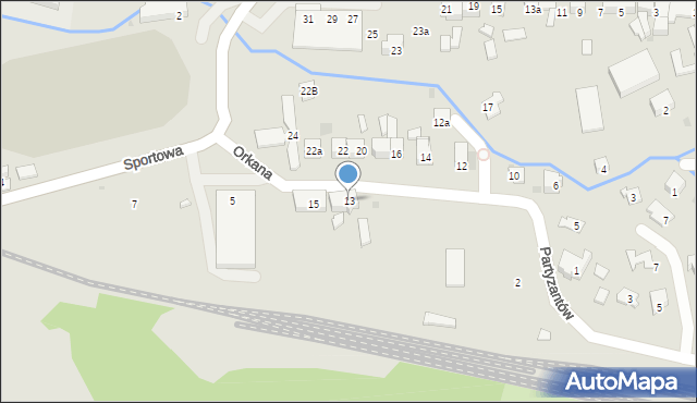 Maków Podhalański, Orkana Władysława, 13, mapa Maków Podhalański