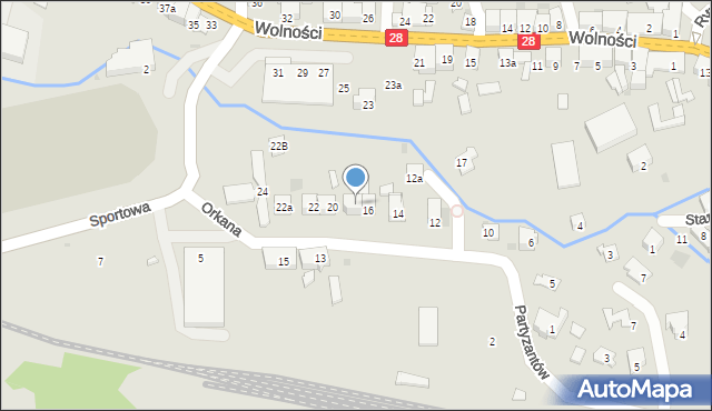 Maków Podhalański, Orkana Władysława, 18, mapa Maków Podhalański