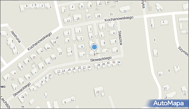 Mielno, Orzeszkowej Elizy, 8, mapa Mielno