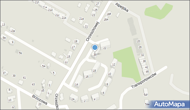 Mysłowice, Orzeszkowej Elizy, 20, mapa Mysłowice