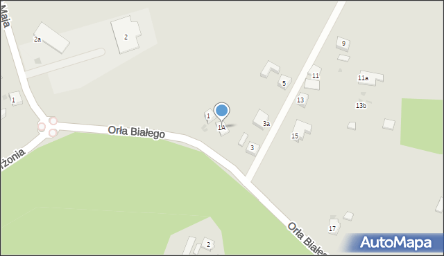 Mysłowice, Orła Białego, 1A, mapa Mysłowice