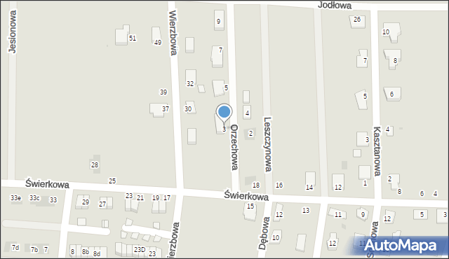 Namysłów, Orzechowa, 3, mapa Namysłów