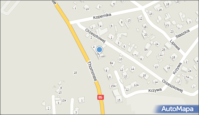 Nowy Dwór Mazowiecki, Orzeszkowej Elizy, 8A, mapa Nowy Dwór Mazowiecki